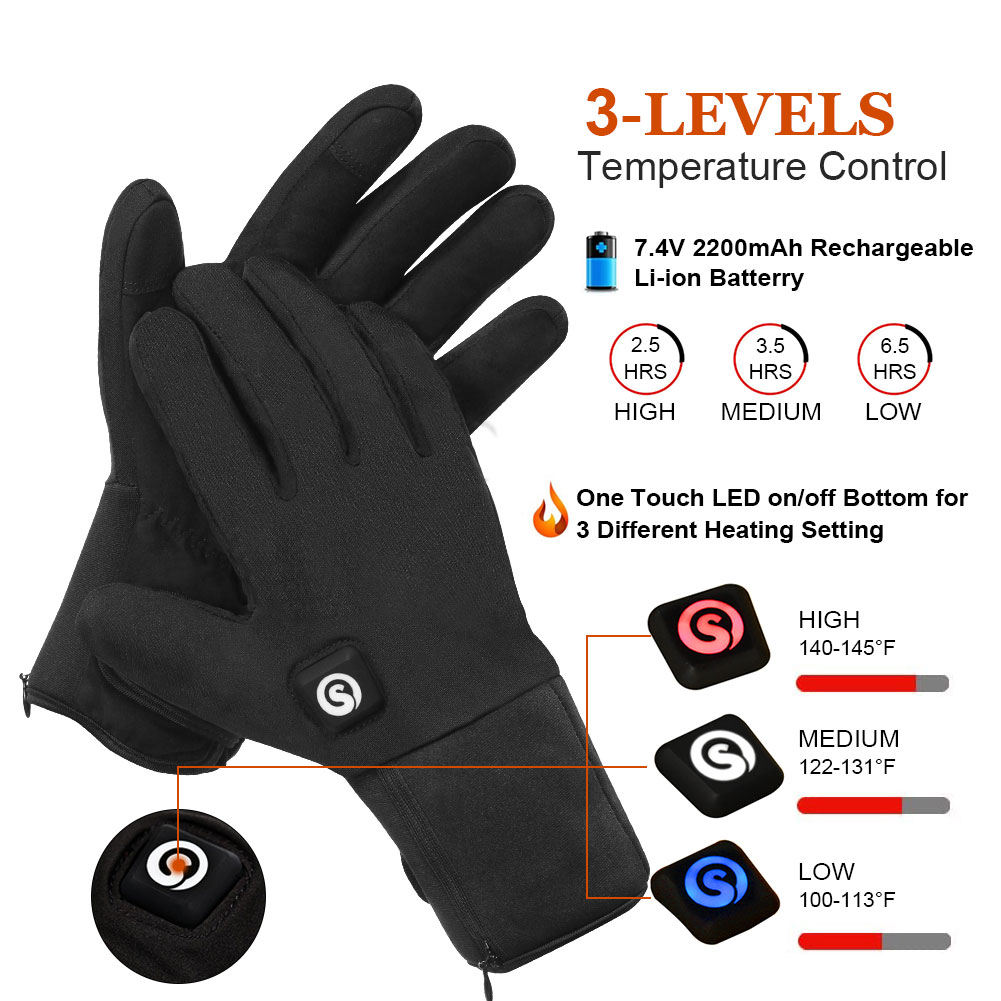 Winter Electric Heated Gloves  - đánh giá và giá Ski Glove Waterproof