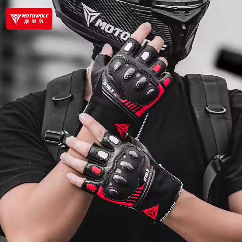 Half Finger Motorcycle Gloves  - đánh giá và giá Motorcycle Glove Knuckle